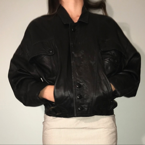 Vintage Vera Pelle Leather Bomber Jacket - Picture 4 of 6